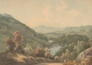 Die Wasserfälle des Doshart mit dem oberen Ende von Loch Tay